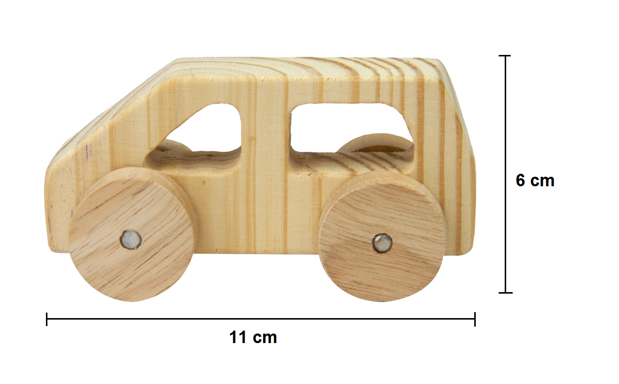 Natural Wooden Car, Van & Helicopter Toys Safe, Eco-Friendly, Educational Toy Set for Toddlers
