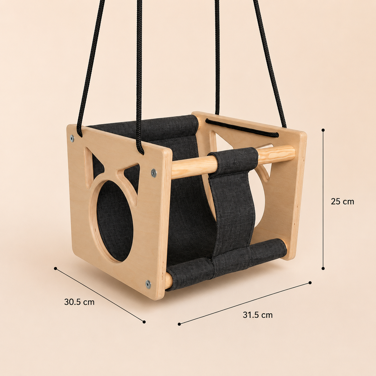 Montessori Wooden Baby Swing with Safety Harness (Mini)