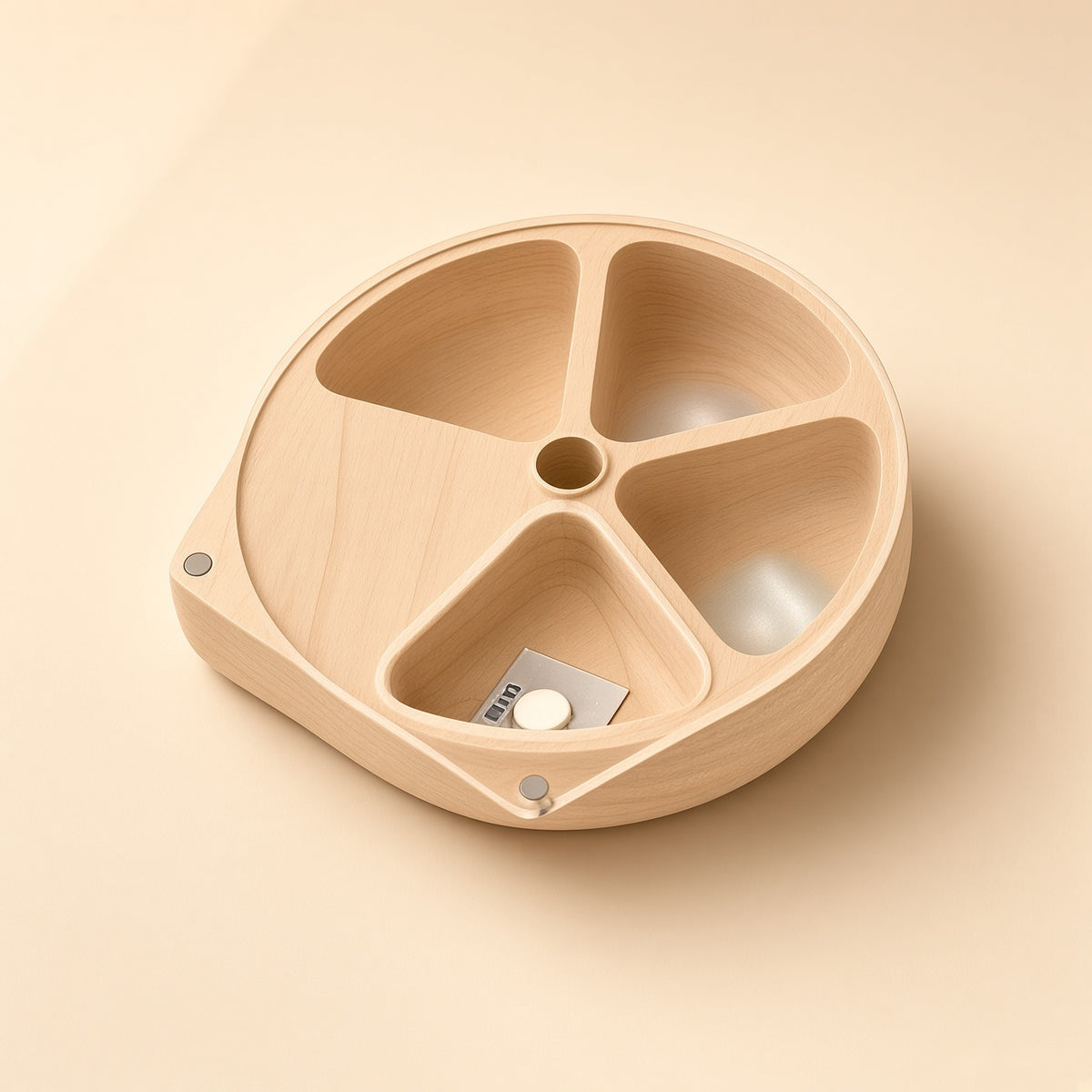Wooden Pill Organizer Case - Round or Rectangular, Seasoned Pine
