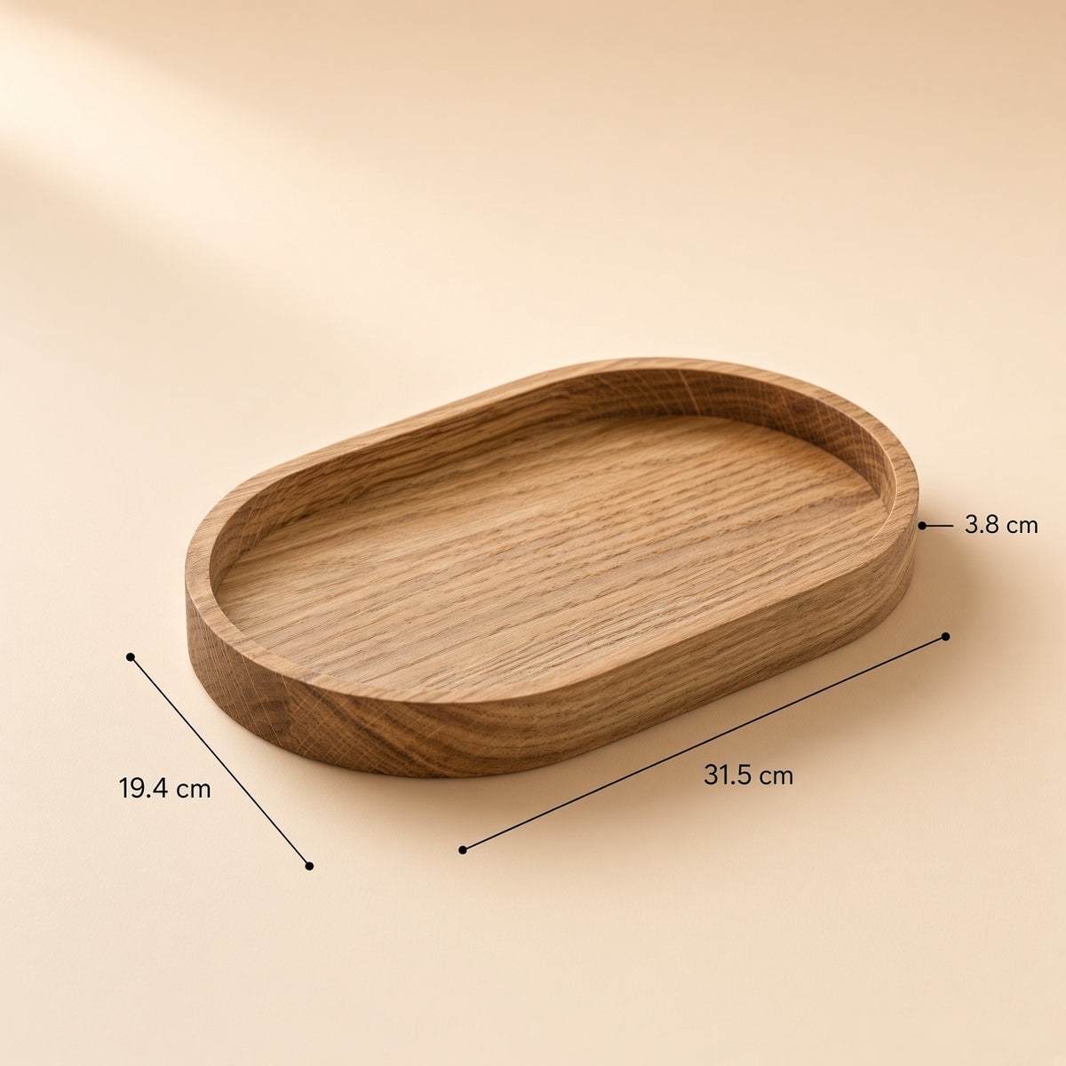 Wooden Oval Serving Plate - Seasoned Pine, Large/Small