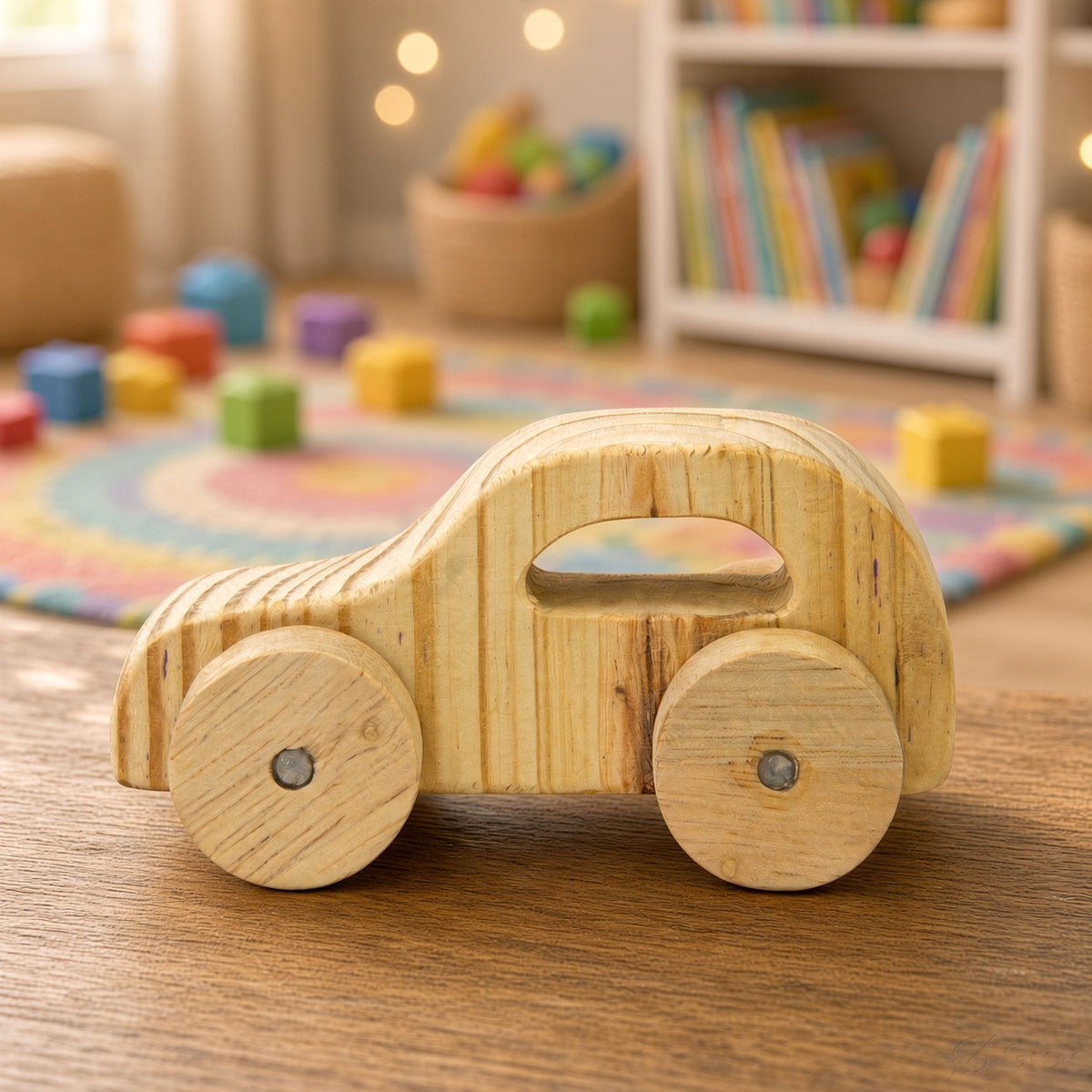 Wooden Toy Vehicle Set - Car, Van & Helicopter, Single or Combo Set of 3
