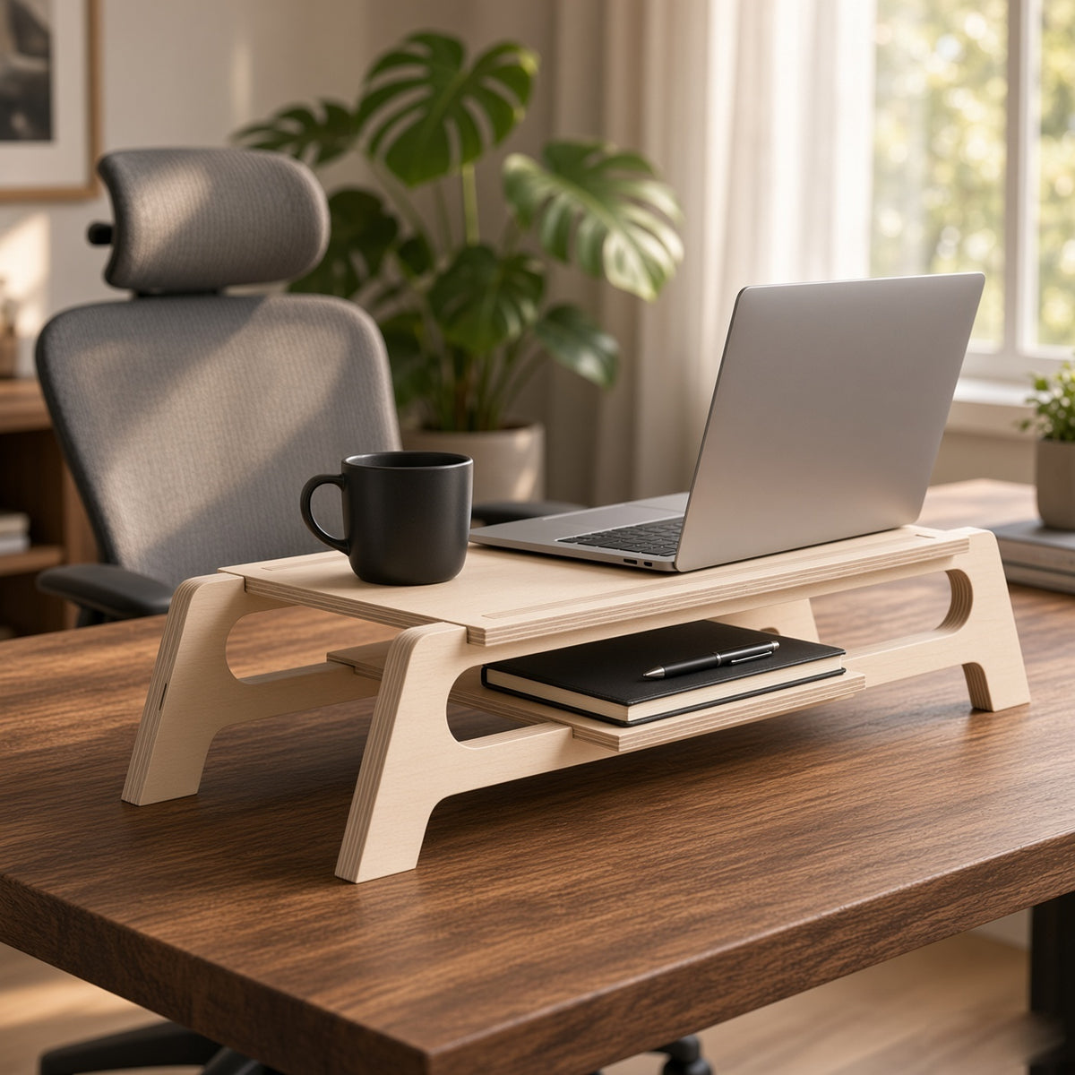 Wooden Monitor Stand - Design 1
