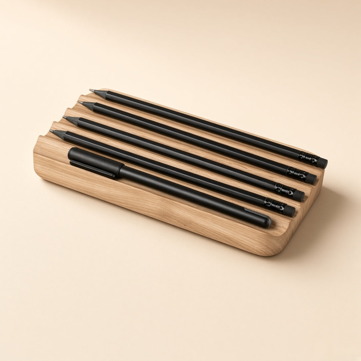 Wooden Desk Organiser Tray with Compartments - Design 4 (Modular Set)