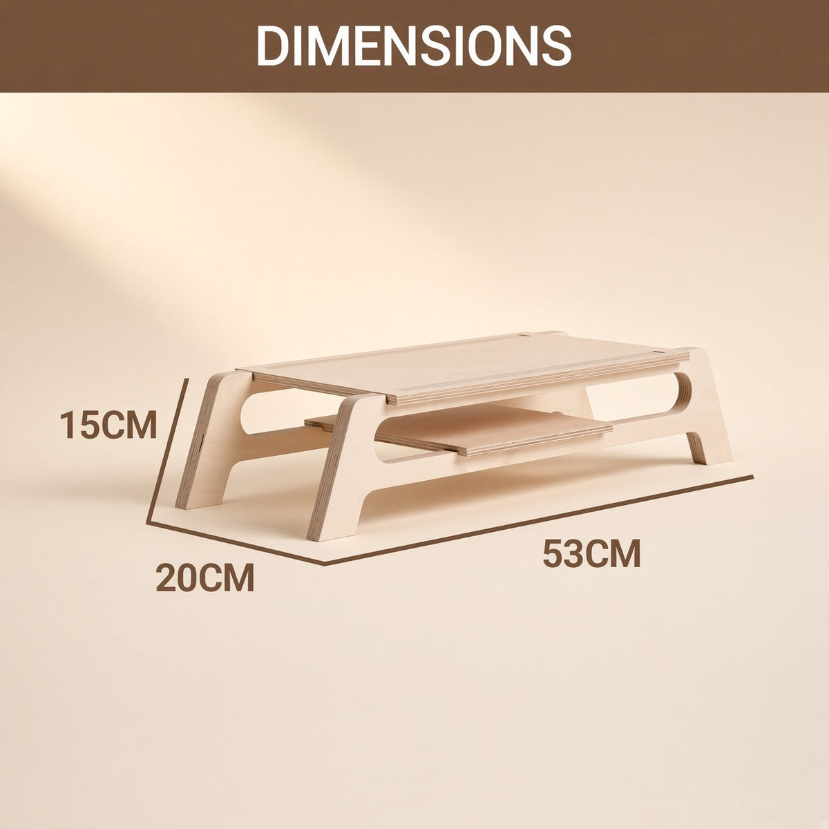 Wooden Monitor Stand - Design 1