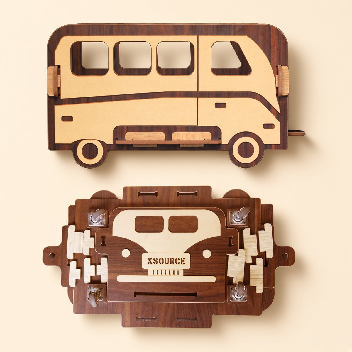 Wooden Toy Bus - Large Sturdy Centrepiece Toy for Kids