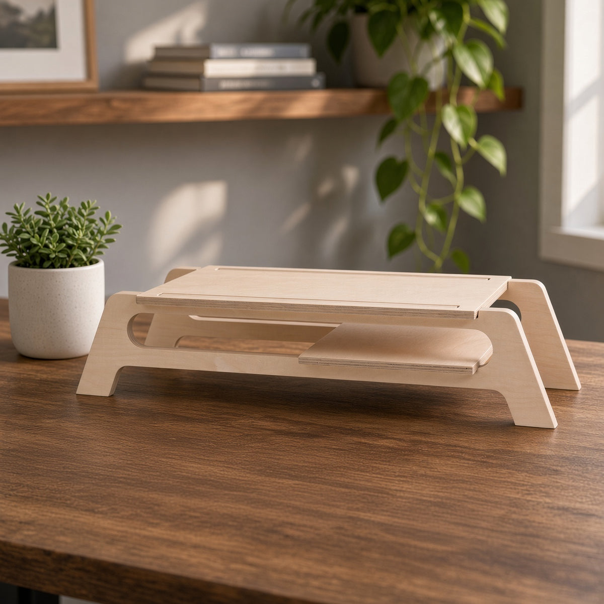 Wooden Monitor Stand - Design 1