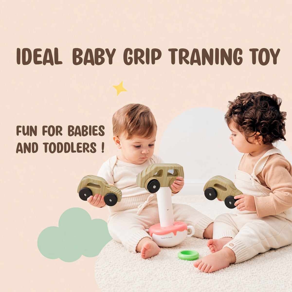 Wooden Toy Vehicle Set - Car, Van & Helicopter, Single or Combo Set of 3