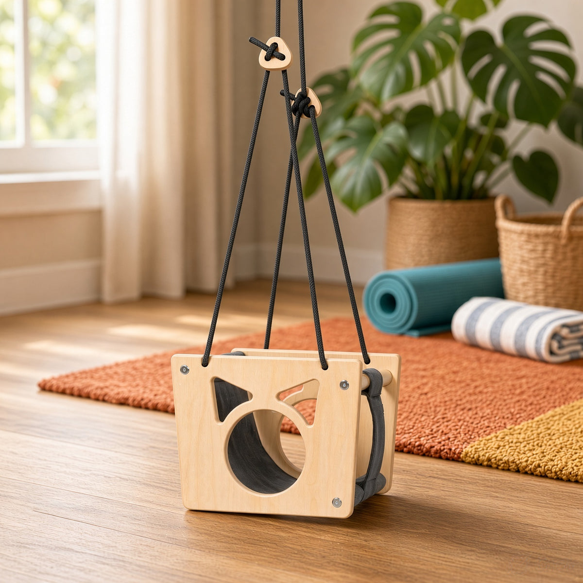 Montessori Wooden Baby Swing with Safety Harness (Mini)
