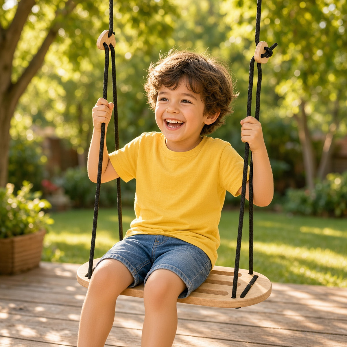 Wooden Swing for Kids - Line / Grand