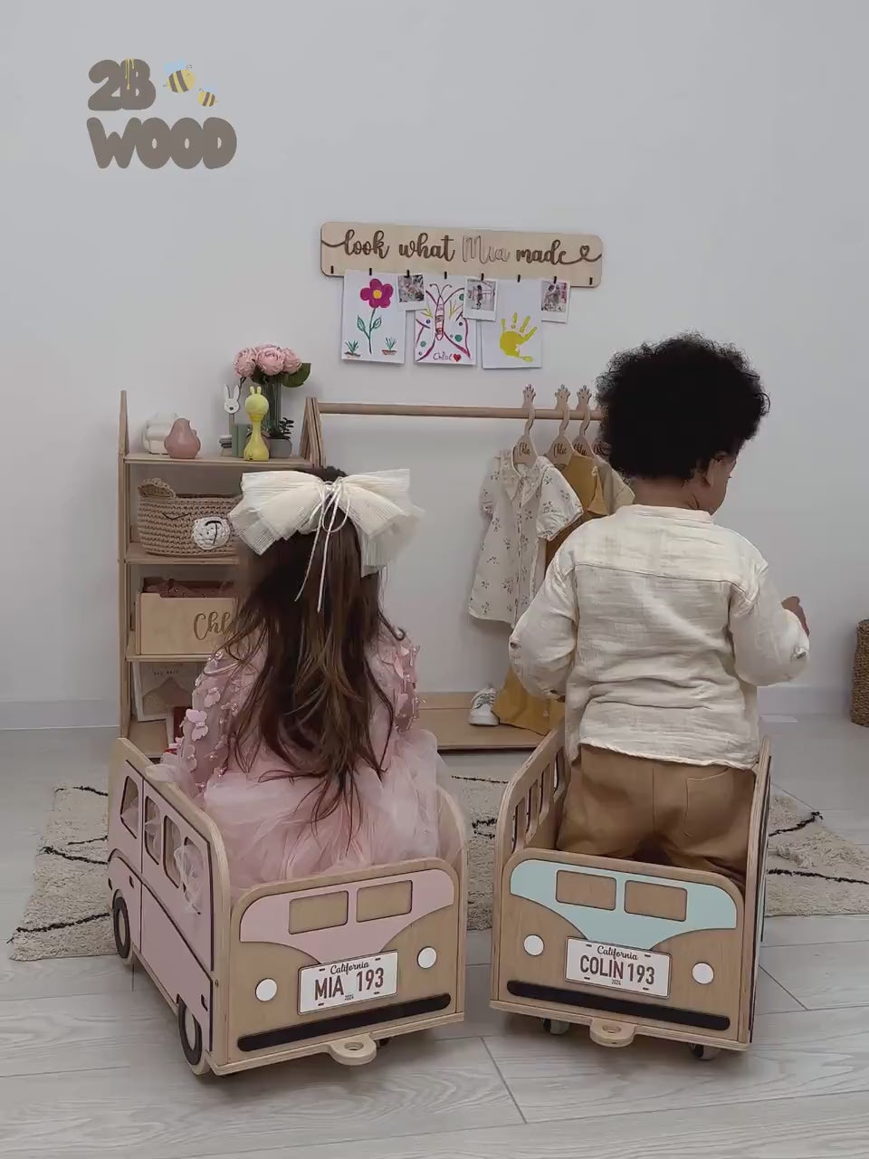 Wooden Toy Bus - Large Sturdy Centrepiece Toy for Kids