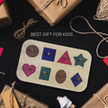 Wooden Shape Sorting Toy - Classic Montessori Shape Sorter for Kids