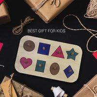 Wooden Shape Sorting Toy - Classic Montessori Shape Sorter for Kids