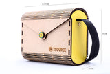 XSOURCE Wooden Purse Cross Body Bag Sling Bag for Girls Women (Beige)