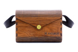 XSOURCE Wooden Purse Cross Body Bag Sling Bag for Girls Women (BROWN)