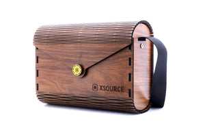 XSOURCE Wooden Purse Cross Body Bag Sling Bag for Girls Women (BROWN)